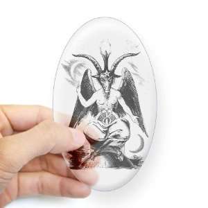  Baphomet Gothic Oval Sticker by  Arts, Crafts 