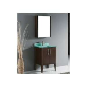Madelli 24 Vanity W/ Forest Green Tempered Glass Countertop CASERTA 