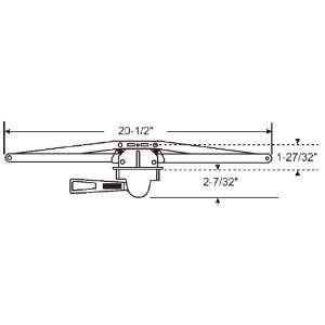  STB Awning Window Operator, Right Hand, Single Pull Lever 