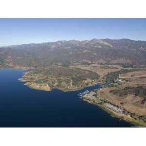 Aerial of Lake Casitas at Full Capacity, Ventura, California Premium 