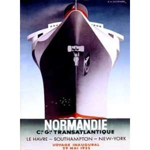 Adolphe Mouron Cassandre   Normandie Giclee on acid free paper  