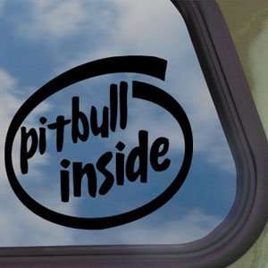  Pitbull Inside Black Decal Car Truck Bumper Window Sticker 