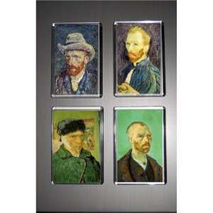  Gift Boxed Set of 4 Art Fridge Magnets Van Gogh Pack 2 