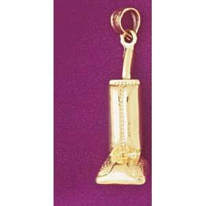 Gold Vacuum Cleaner Charm Pendant Jewelry
