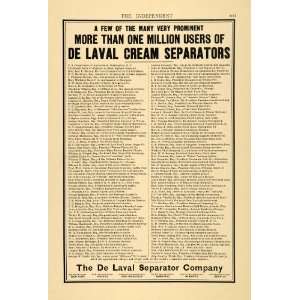  1910 Ad De Laval Cream Separators Dairy Machine Farming 