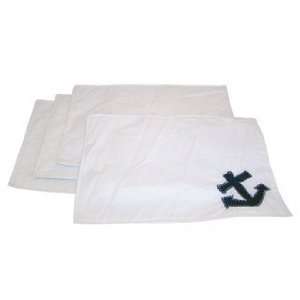 Recycled Sailcloth Placemat   Navy Anchor (set of 4)