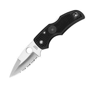  Spyderco C41PSBK Native Black FRN Handle Serrated Knife 