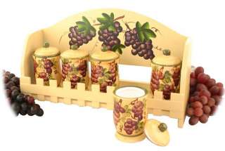 Sonoma Collection Hand Painted 5 Piece Spice Rack 820335825440  