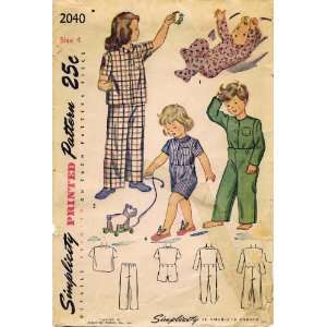   Pattern Girls Boys Pajamas Tops Bottoms Size 4 Arts, Crafts & Sewing