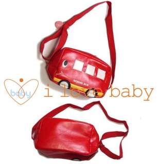 Red Bus Baby Kindergarten School Shoulder Bag  