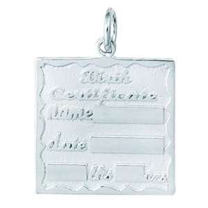  Sterling Silver Birth Certificate Charm Jewelry