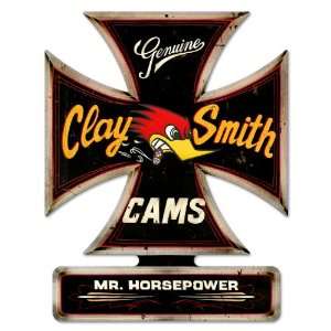   Mr. Horsepower A701 Clay Smith Cams Black Iron Cross Sign Automotive