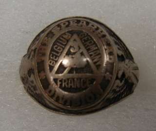   ORIGINAL WW2 VINTAGE US ARMY 3rd ARMORED SPEARHEAD DIVISION RING