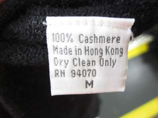 THREE DOTS Black Cashmere Sleeveless Sweater Sz M  