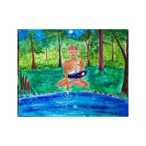  Buddha by Lake, Print of painting.: Everything Else