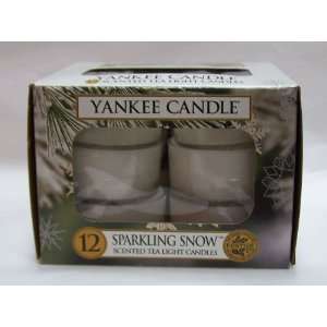  Sparkling Snow   Yankee Candle Box of 12 Tea Lights