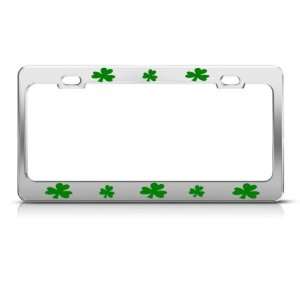  Shamrock Green Irish Ireland Metal license plate frame Tag 