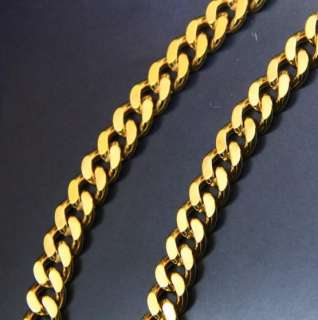 Classic Mens 18k Yellow gold filled necklace chain 19.7 NEW  