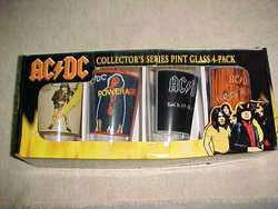 AC/DC ROCK BAND COLLECTIBLE SET 4 PINT GLASS NEW AC DC  