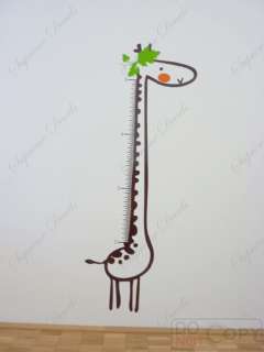 Cute Giraffe 60 in tall removable vinyl art wall decals  