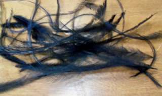 Feather Hair Extension Emu Black CrueltyFree NEW COLOR!  