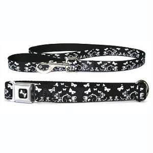  Black Butterfly Dog Collar & Leash Set   Small   Frontgate 