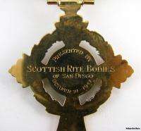 MASONIC Knight Commander Court of Honour Medal   14K Gold Scottish 