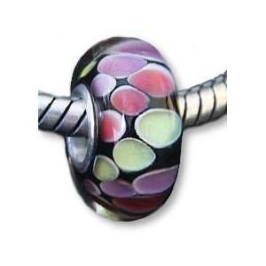  Cheery Dots Murano Style Glass Charm Bead for Pandora 