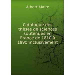  Catalogue des thÃ¨ses de sciences soutenues en France de 