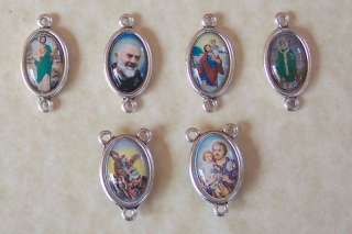 MALE Saint Rosary Center & Our Father Beads ~ 5 pieces  