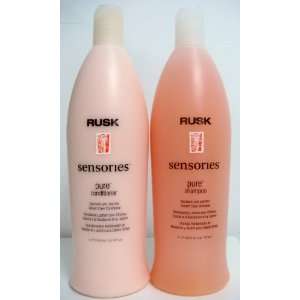  Rusk Sensories Pure Shampoo & Conditioner Liter Set, 33 