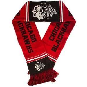  CHICAGO BLACKHAWKS NHL Stadium two sided Team logo Scarf 