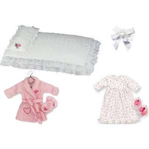  6 Item Bundle: Sophias Doll Clothes & Bed Set Nightgown 