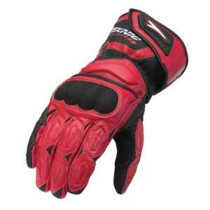  Teknic Chicane Leather Motorcycle Gloves 2011 Medium Red 