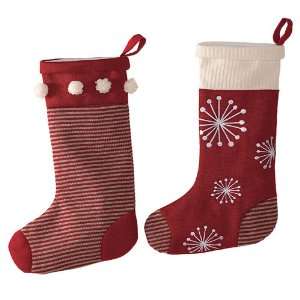  Gund Holiday Christmas Stockings Set of 2: Home & Kitchen