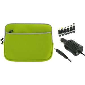   Car Charger (Invisible Zipper Dual Pocket   Neon Green) Electronics