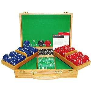  300 Soprano 10g Clay Poker Chip Set w/Genuine Oak Case 