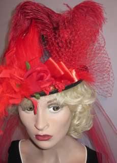 Ladies Society Hat~Garden~Victorian~Derby~Fascinator  