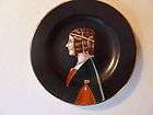 csi societa ceramica italy hand painted portrait miniature plate 