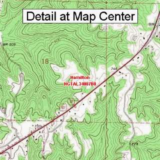  USGS Topographic Quadrangle Map   Hamilton, Alabama 