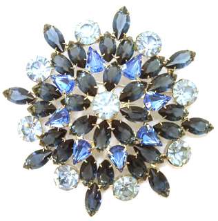   Huge Sapphire Blue Navette Chaton ProngSet Rhinestone Jewelry  