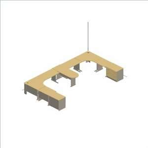   Advantage Series Cubicle Office Set in Light Oak Furniture & Decor