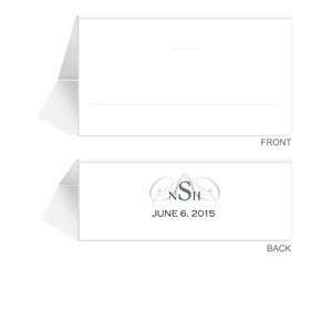  140 Personalized Place Cards   Monogram Five Points 