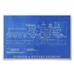  Norfolk Western Railroad Engine No.521 Print