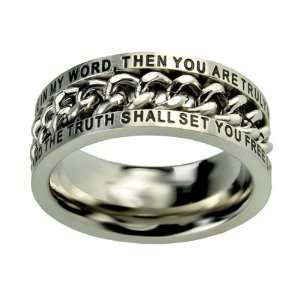  Mens Set Free Spinner Christian Purity Ring Jewelry
