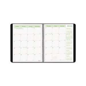   Monthly Planner, 11 x 8 1/2, Black Soft Cover, 2011 