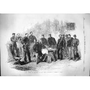  1861 GENERAL CIALDINI STAFF GAETA SOLDIERS WAR PRINT