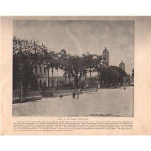  1898 Print Plaza At Cienfuegos Cuba 