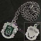 Harry Potter Slytherin Snake Crest Pendant Metal Necklace COSPLAY NEW 