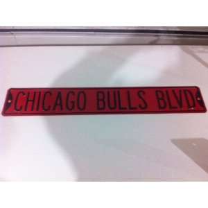  CHICAGO BULLS AUTHENTIC STEEL STREET SIGN   3FT LONG MADE 